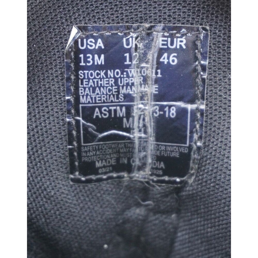 Wolverine Legend Men's Sz 13 M 6" Waterproof Composite Toe Work Boots - Picture 4 of 6